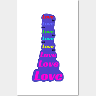 Love is Love is Love.... (On Blue) Posters and Art